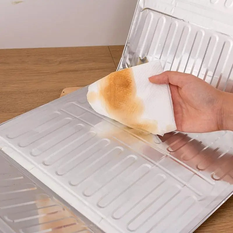 Foldable Aluminum Kitchen Gas Stove Oil Baffle Plate KT