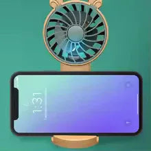 Mini Fan with Phone Stand - Portable & Cute - Clarify.pk