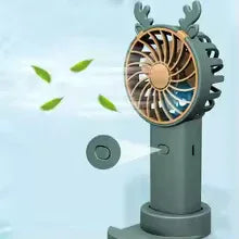 Mini Fan with Phone Stand - Portable & Cute - Clarify.pk