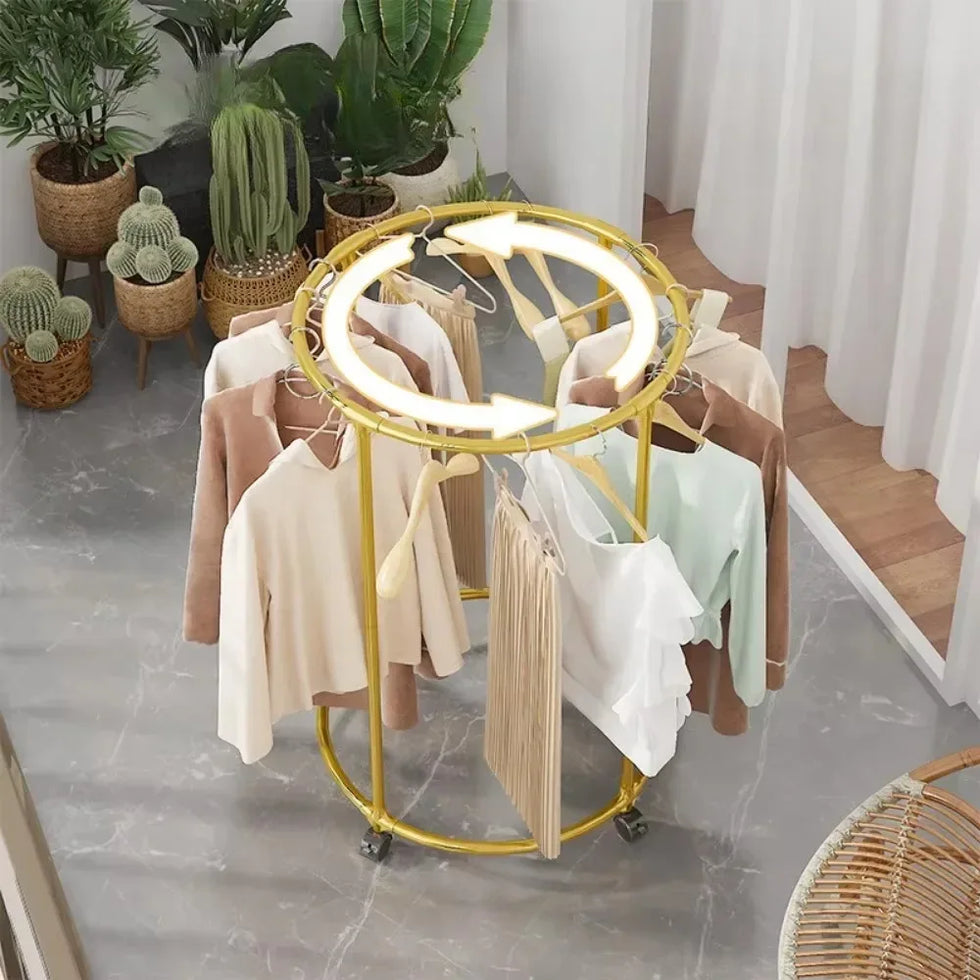 Multi Functional Coat Hanger for Clothes - Rolling Living Room Organizer (Random colour) - Clarify.pk