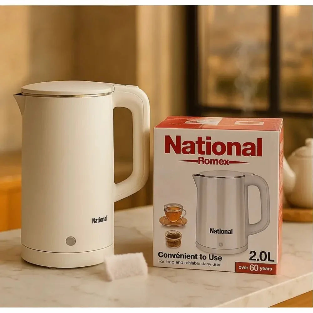 National 2L Stainless Steel Electric Kettle by Clarify.pk - Clarify.pk