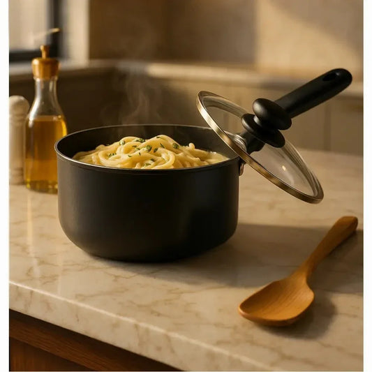 Premium Nonstick Saucepan with Glass Lid – Durable & Easy-Clean - Clarify.pk