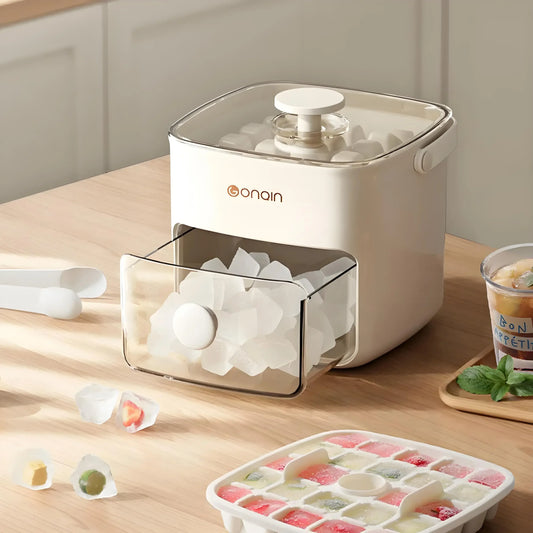 48 Block Ice Cube Machine with Lid - Efficient Ice Storage - Clarify.pk