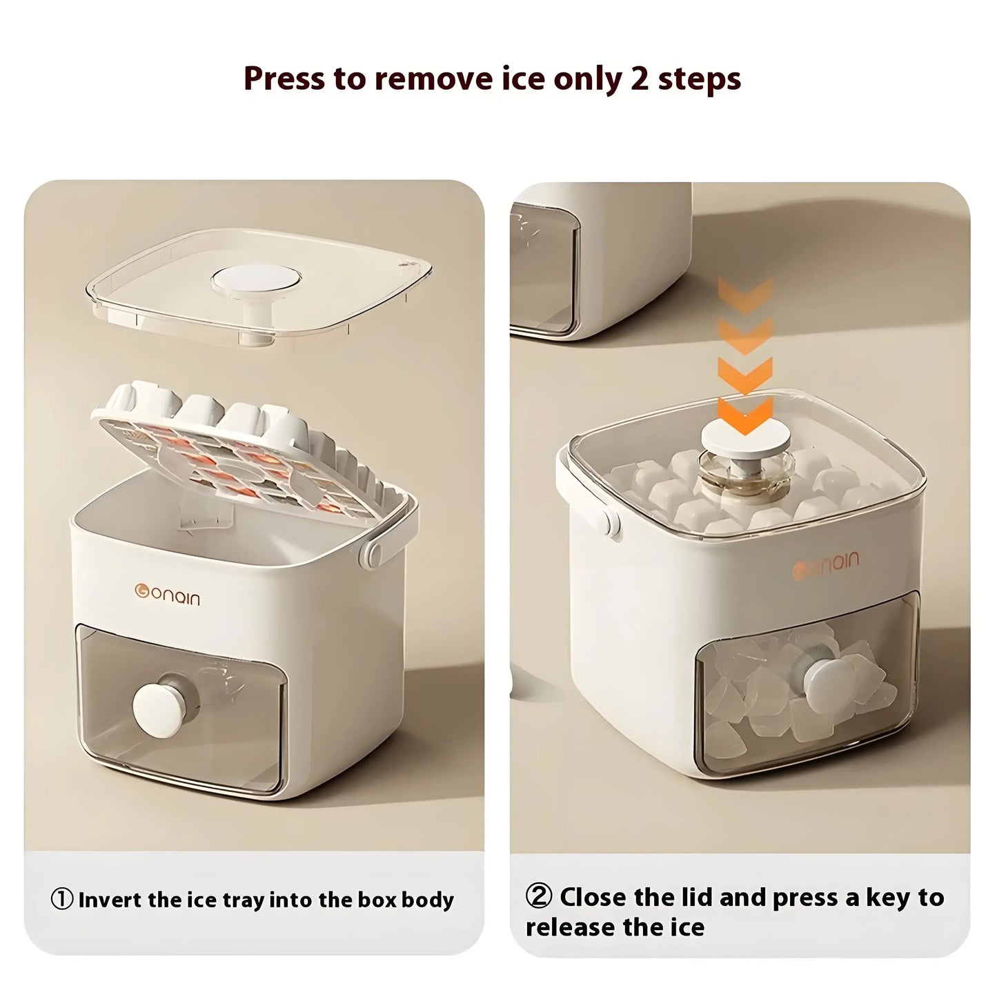 48 Block Ice Cube Machine with Lid - Efficient Ice Storage - Clarify.pk