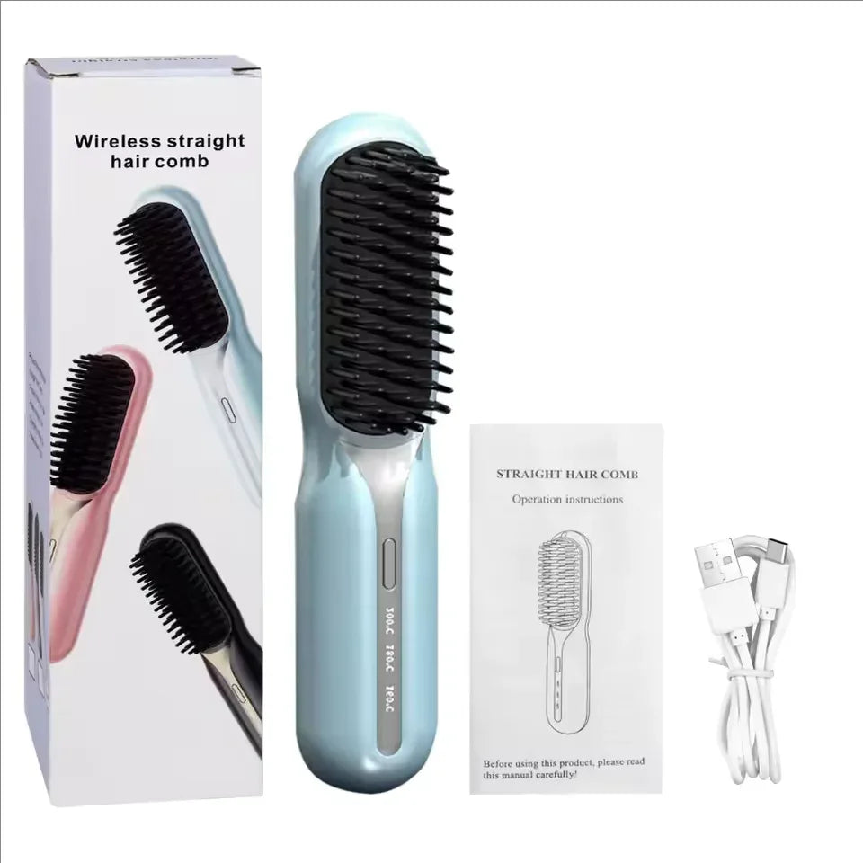 Portable Electric Hair Styling Comb with Negative Ion - Clarify.pk