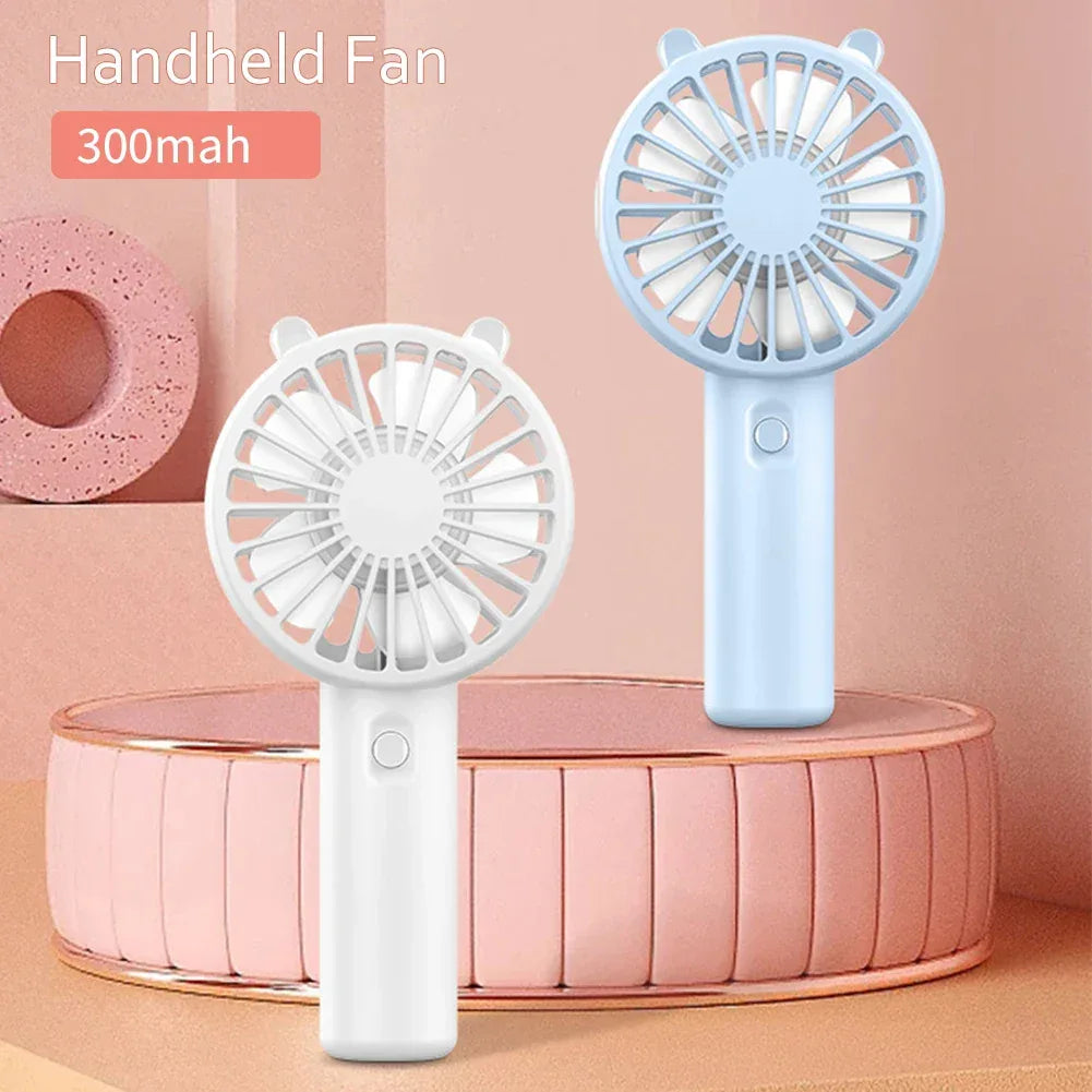 Portable Mini Fan USB Rechargeable with LED Light - Clarify.pk
