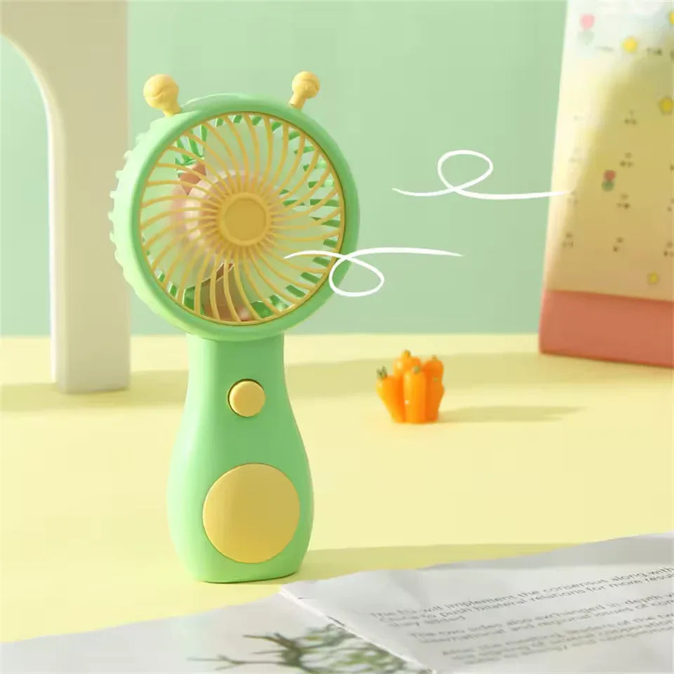 Portable Mini Fan USB Rechargeable - Cute & Compact - Clarify.pk