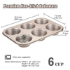 6 Cup Cupcake Baking Tray - Easy Release Muffin Pan - Clarify.pk
