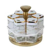 Rotating Spice Jar Set with 6 Glass Jars - Clarify.pk