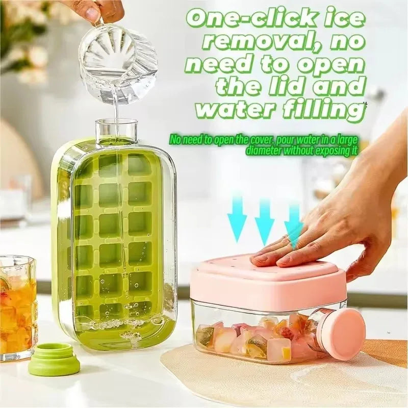 Silicone Ice Cube Tray with Straw - Leakproof - Clarify.pk