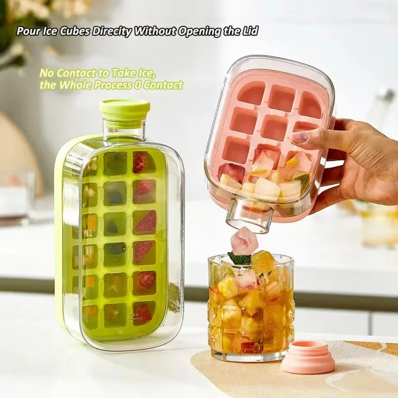 Silicone Ice Cube Tray with Straw - Leakproof - Clarify.pk