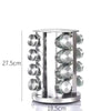 Stainless Steel Rotating Spice Rack Organizer - Clarify.pk
