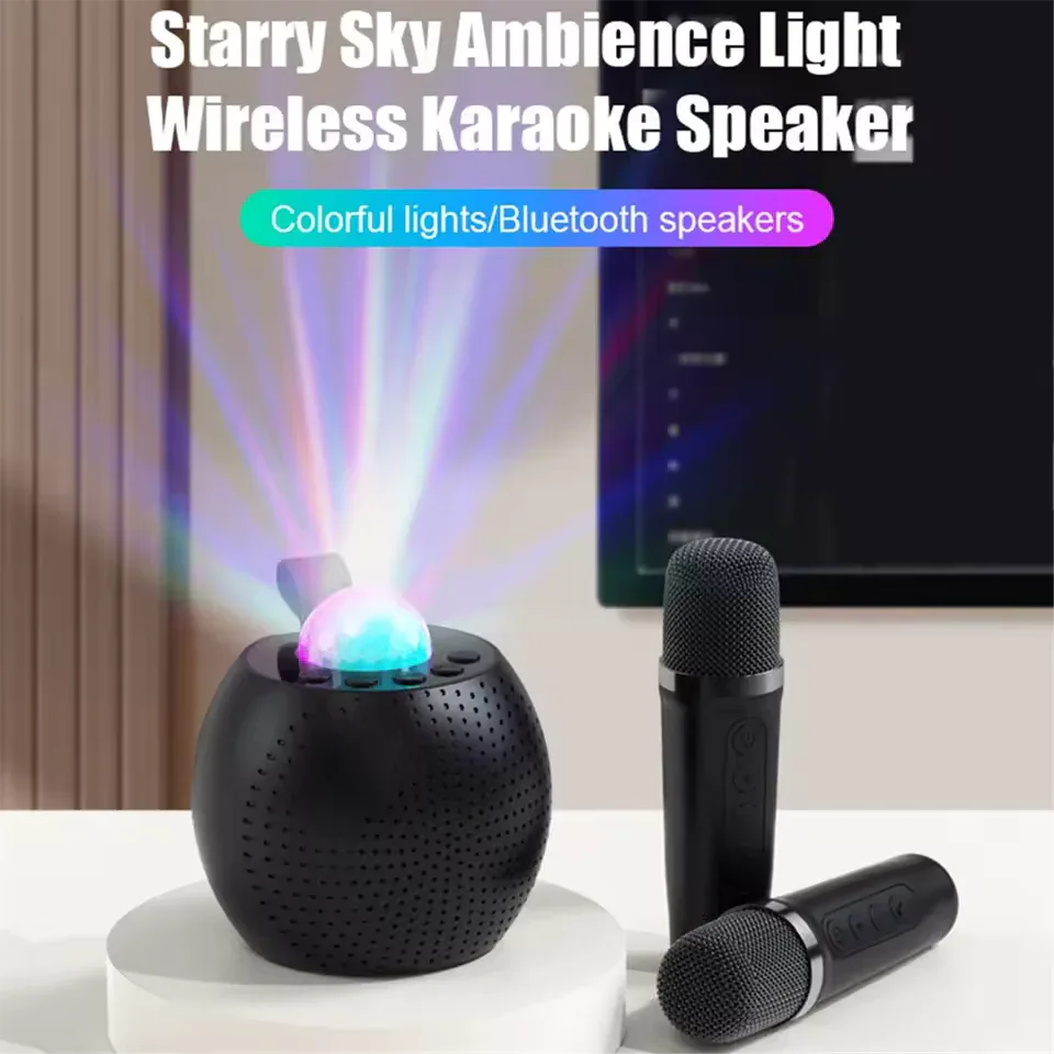 Bluetooth Speaker with Mic and Starry Sky Light - Clarify.pk