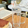 Stylish Square Glass Mug with Straw - Clarify.pk