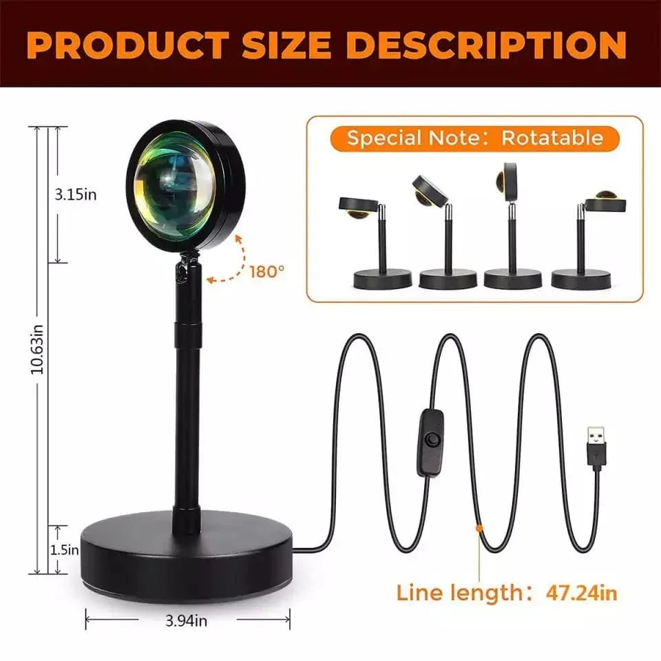 Sunset Projector Lamp for Bedroom Ambiance - Clarify.pk