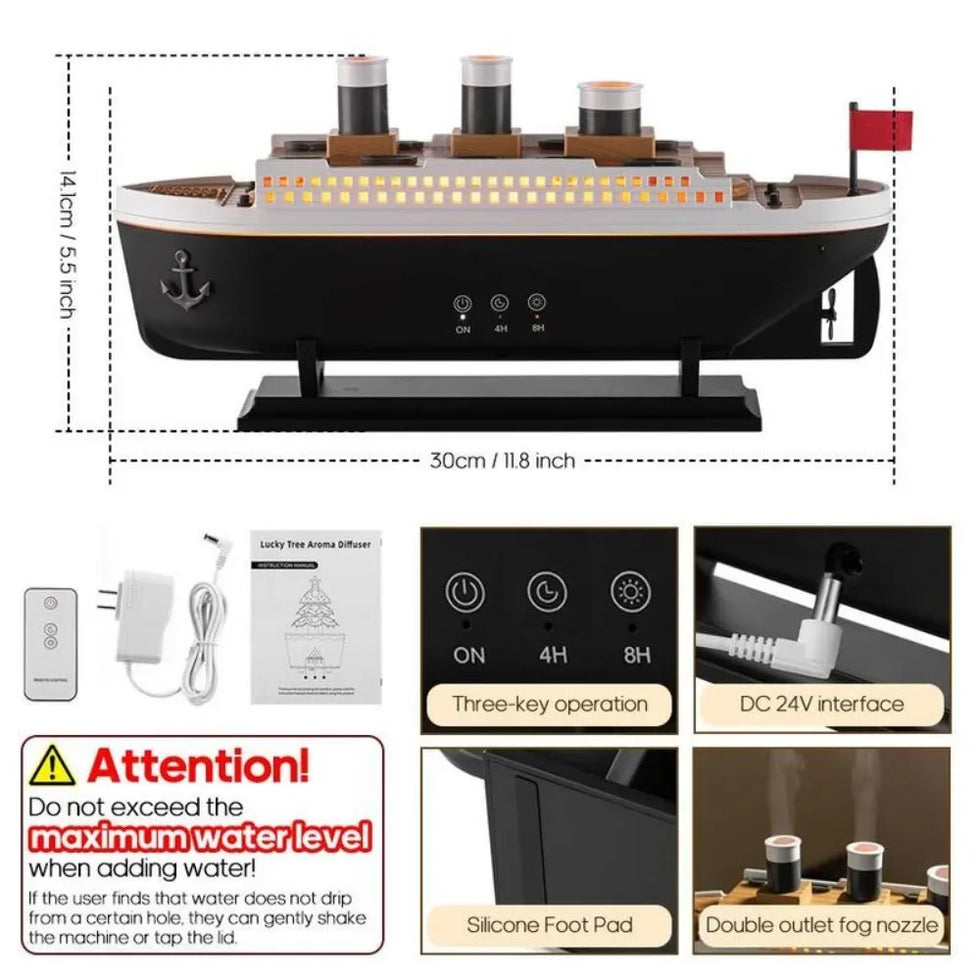 Premium Titanic Ship Humidifier - Clarify.pk