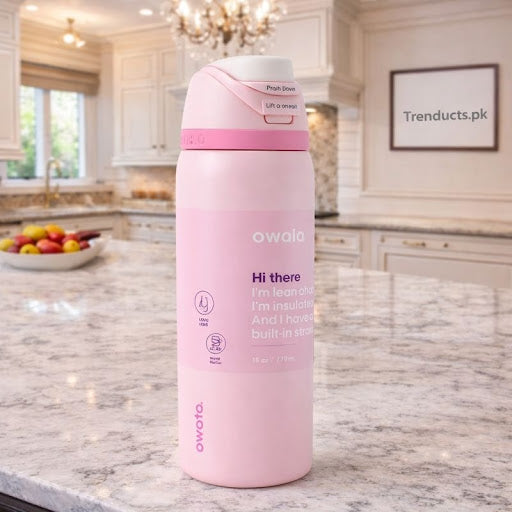 Owala FreeSip® Insulated Stainless Steel Water Bottle – 32oz Pink MJ