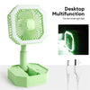USB Rechargeable Mini Fan with LED Light - Clarify.pk