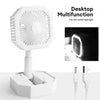 USB Rechargeable Mini Fan with LED Light - Clarify.pk
