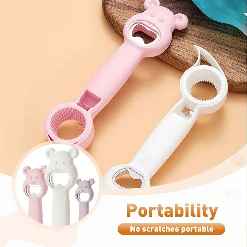 4 in 1 Can and Bottle Opener - Portable Kitchen Tool - Clarify.pk