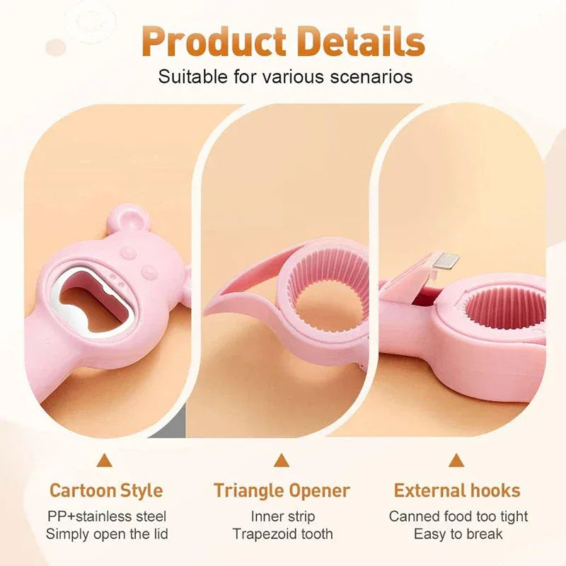 4 in 1 Can and Bottle Opener - Portable Kitchen Tool - Clarify.pk