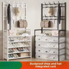 Multi-Functional 4-Layer Shoe and Coat Rack – 77cm Wide Dustproof Organizer - Clarify.pk