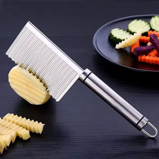 Stainless Steel Wavy Potato Cutter Tool - Clarify.pk