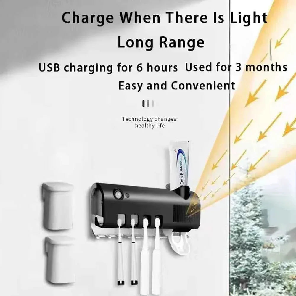 Wall-Mounted Toothbrush Organizer with Smart Design - Clarify.pk