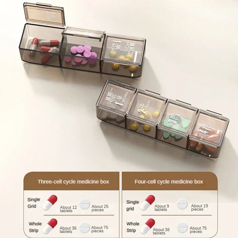 Weekly Pill Organizer Box with Splitter Case - Clarify.pk