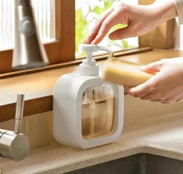 Square Soap Dispenser with Modern & Refillable - Clarify.pk